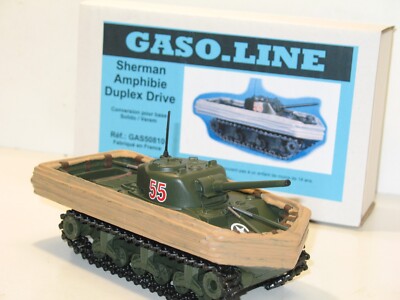 Miniature Solido – Char Sherman Amphibie Duplex Drive, USA, D-Day, échelle 1:50 (occasion)