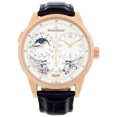 Jaeger LeCoultre Quantième 6042422 18k rose gold Ivory dial 42mm Manual watch