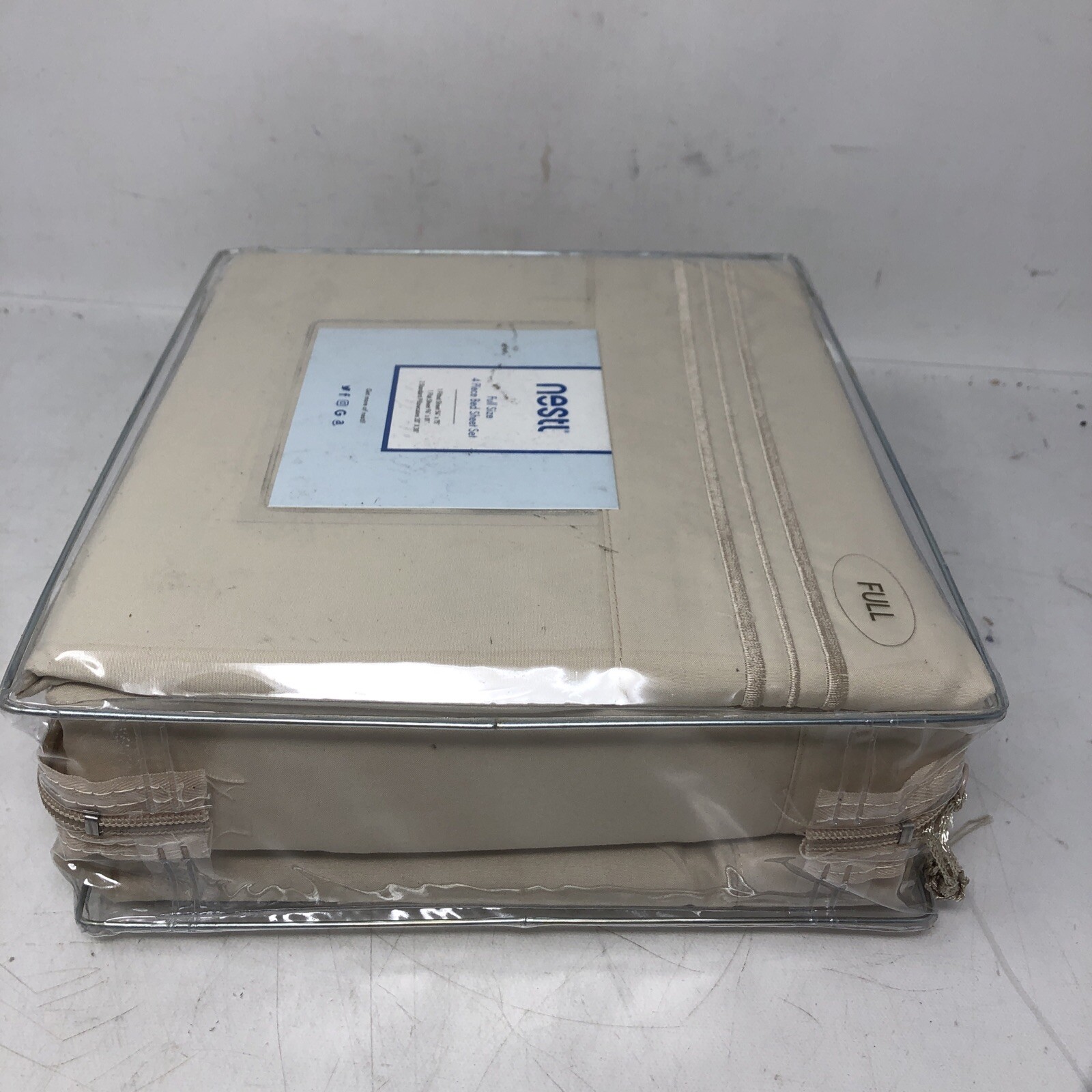 NESTL FULL SIZE 4 PIECE BED SHEET SET BEIGE