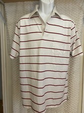 Vintage London Fog Polo Style Shirt striped size adult Large, pre-owned