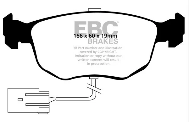 Pastillas de freno delanteras estándar Ford Sierra zafiro Cosworth Escort Cosworth 4x4 4x4 Foto 2 de 3