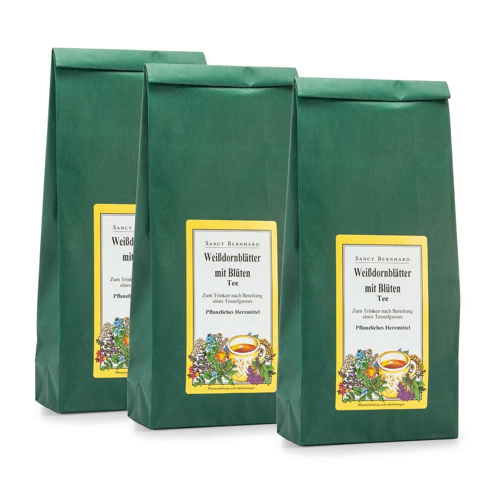 Weißdornblätter mit Blüten | pflanzlicher Tee Herzgesundheit | 4x 120g 37,08€/kg