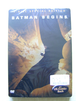 2 DVD     Batman Begins   Steelbook    inkl. US-Comic-Buch    NEU + Verschweisst