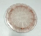 Vintage Pink Depression Glass  Cherry Blossom Footed Cake Plate, 10.25" dia   10