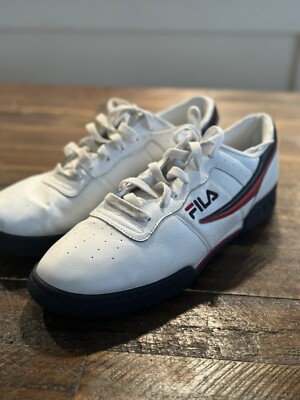 FILA Fitness Low Sneaker Shoes White/Navy Blue/ Red (11F16LT  display picture 3