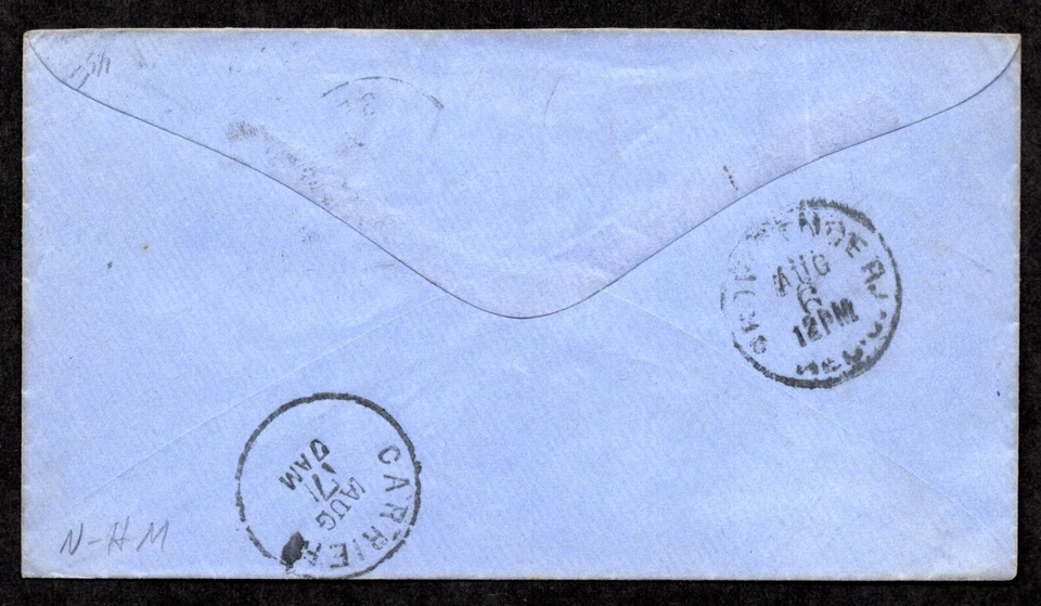 US 1880s TWO CENT JACKSON S.G. #183 (X2) TIED BY RARE NEGATIVE "A" CANCELS - Image 2 of 2