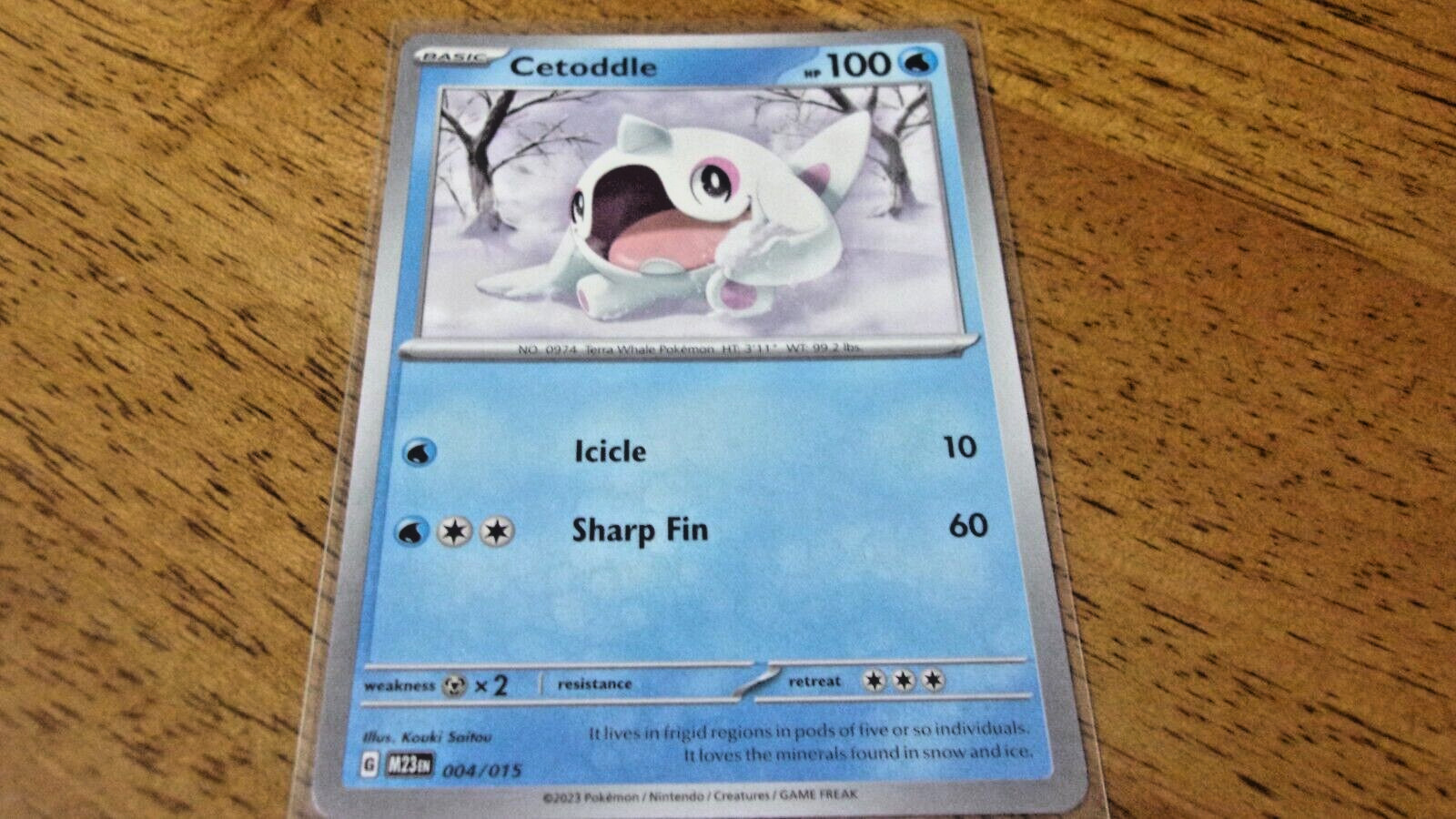 McDonald's 2023 Pokémon Regular Border Cetoddle 004/015 TCG Card Only