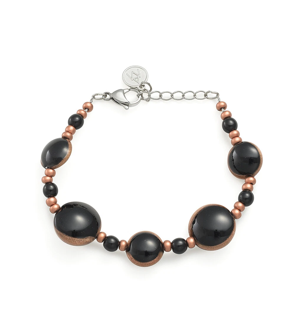 Bracciale Rigido In Vetro Di Murano | Gioiello Artigianale Donna Fatto In Italia, Modello Murrina Veneziana VN 370 - 3