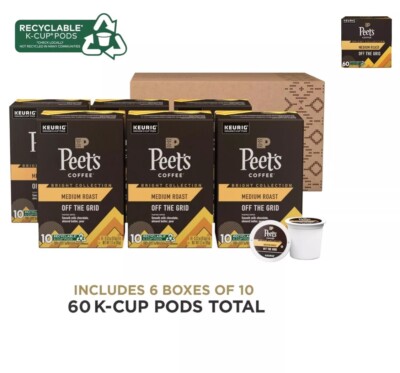 Peet's Off The Grid Medium Roast Keurig Brewer K-Cup Pods Coffee