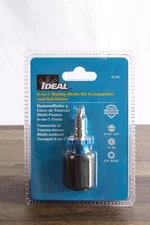 Ideal 6-in-1 Stubby Multi-Bit Screwdriver & Nut Driver 30-945 3/16" 1/4"-NEW