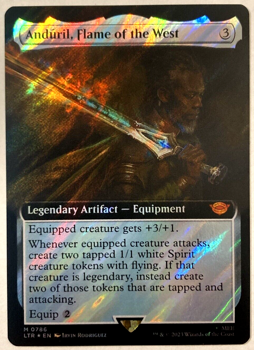 MTG Anduril, Flame of the West EXTENDED ART SURGE FOIL Lord of the