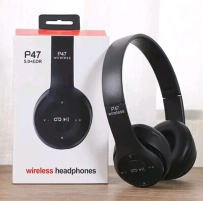 Bluetooth Kopfhörer / Ohraufliegende Kopfhörer SCHWARZ