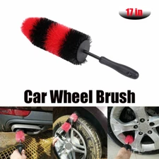17" Car Wheel Brush Rims Tire Seat Engine Wash Cleaning Kit Auto Detailing Tools