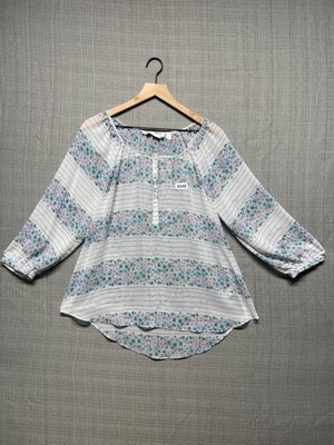 LC Lauren Conrad sheer blouse Long sleeve size Large