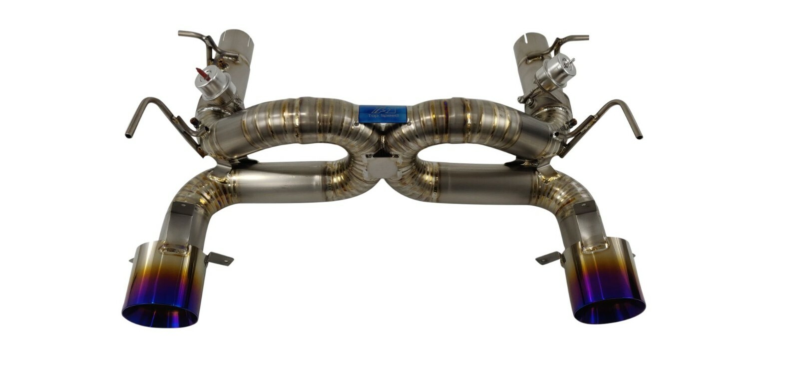 Fit Ferrari F8 Tributo 20-22 Titanium 76mm X-Pipe Exhaust System with Valves