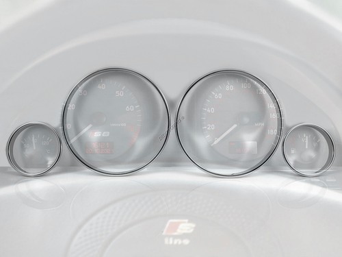 Fits Audi A8 S8 D2 1994-2004 4-Teilig Poliert Aluminium Tachoringe Tacho Ringe - Imagen 4 de 11