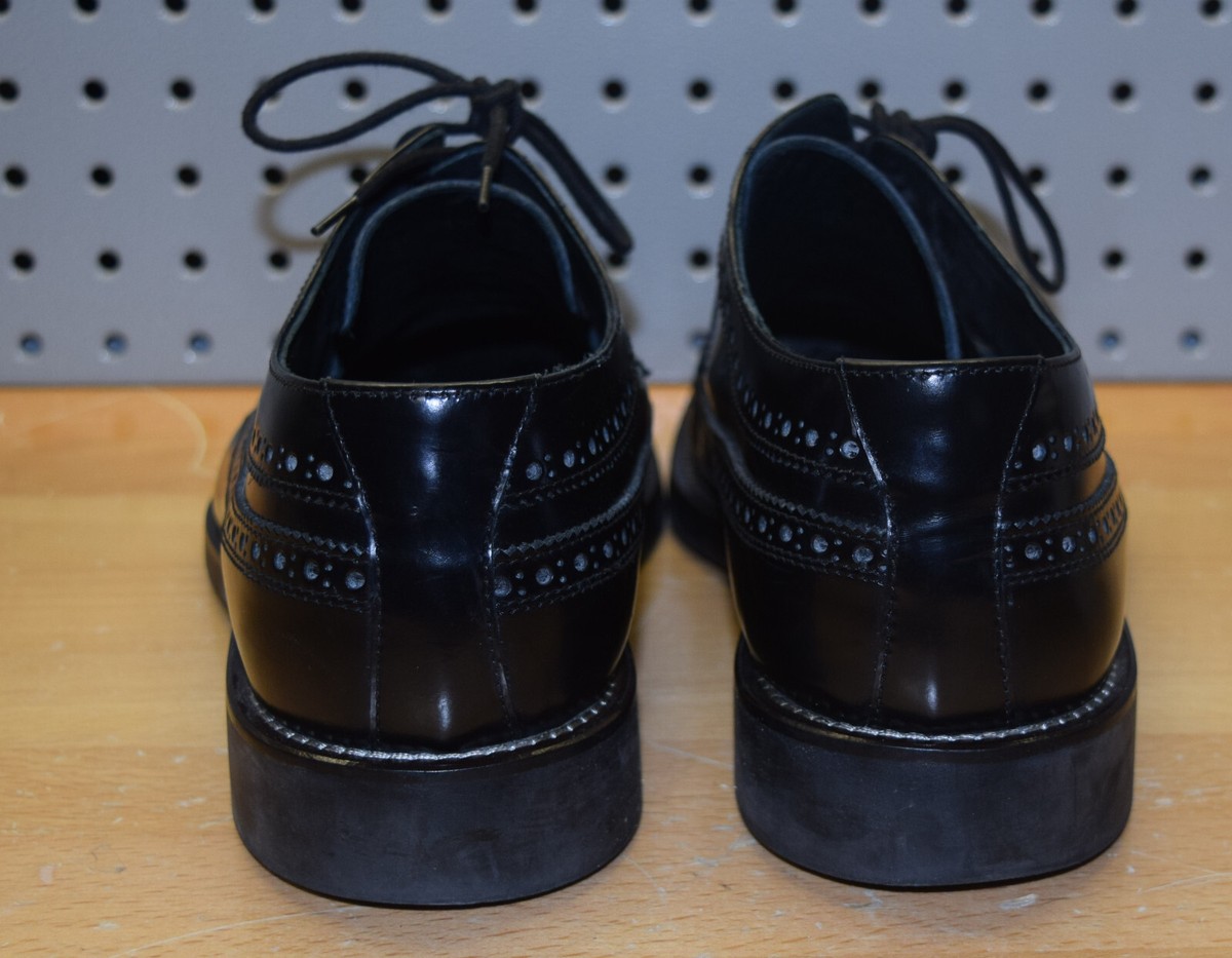 BUGATCHI Wingtip Lace-up Oxfords Bugatchi Oxford Black Leather Wingtip Brogue Round Toe Lace  main image 2