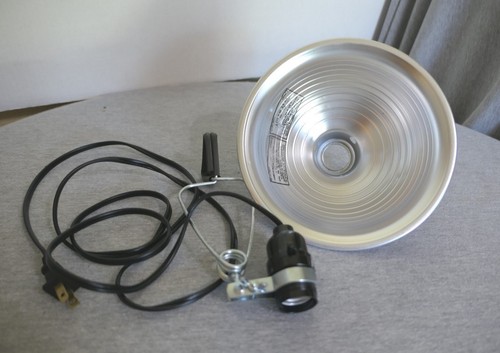 NEU 8,5" Aluminium Reptil Haustier Gewächshaus Grow Licht Klemme Lampe Sockel 6' Fuß Kabel - Bild 9 von 9