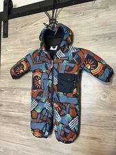 Infant Patagonia Reversible Puff-Ball Bunting Baby Snowsuit NB-7lbs