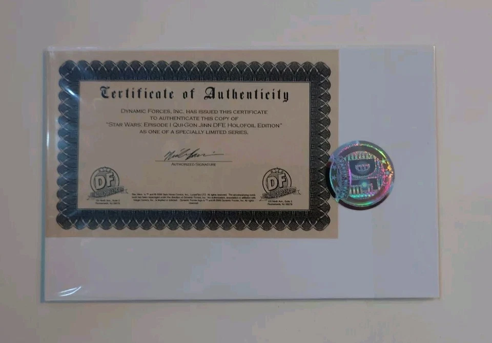 STAR WARS: Episode 1, Qui-Gon Jinn DF HOLOFOIL EDITION, Dark Horse Comics, 1999 - Image 2 of 2