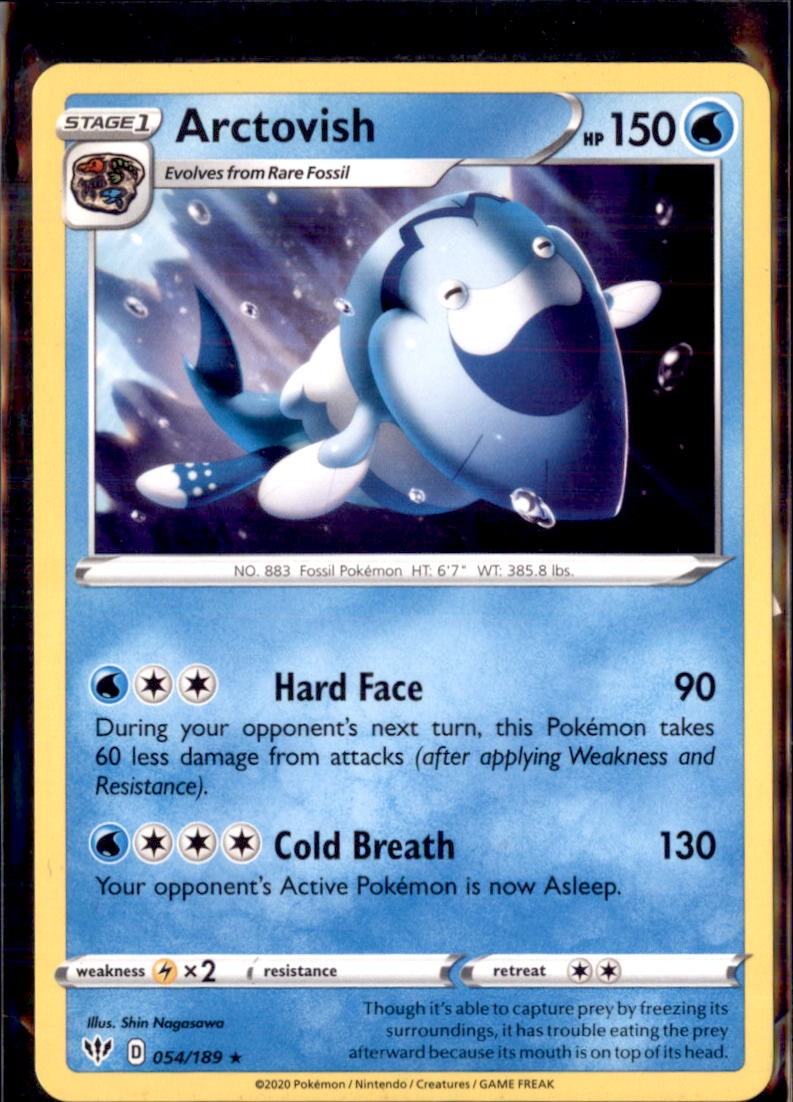 Pokemon Arctovish 54/189 Darkness Ablaze Non Holo 5 Card Lot