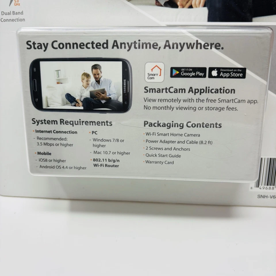 Cámara IP Samsung Wisenet SNH-V6431BN 1080p Wi-Fi con ranura para tarjeta Micro SD Foto 2 de 3