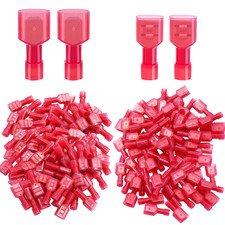 100PCS Nylon Female Male Insulated Spade Crimp Terminal 22-16AWG Wire Connectors