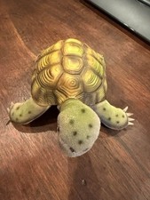 Steiff Slo Turtle 2455/14 Plush Velvet Rubber Shell W/Tag VTG 6 In