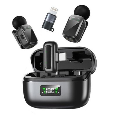 Mic Mini Wireless Microphone for iPhone/Android, 2TX+2RX, 3 Al Voice Modes, 3...