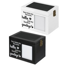 Photo Memorial Box Keepsake Urn Pet Memorial Box for Collar Birds Dogs