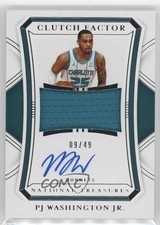 2020 National Treasures Clutch Factor Signatures 9/49 PJ Washington Jr Auto 6jx