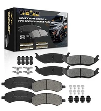 WEIZE Front & Rear Truck and Tow Brake Pads, Carbon Fiber Ceramic Brake Pad