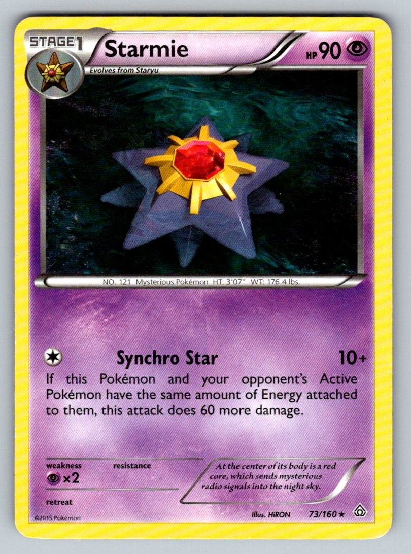 STARMIE 73/160 R PRIMAL CLASH POKEMON MODERATELY PLAYED STARMIE