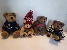 Boyds Bear Plush Lot Of 4 Bears, 2 With Hang Tags