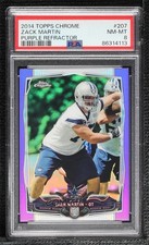 2014 Topps Chrome Retail Purple Refractor Zack Martin #207 PSA 8 7xr