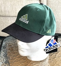 adidas Vtg 90's Strapback OSFA Embroidered Cap Hat NOS w/Tag Green/Black Nice