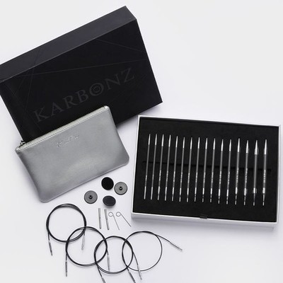KnitPro Karbonz Kohlefaser austauschbare Stricknadel Geschenkset