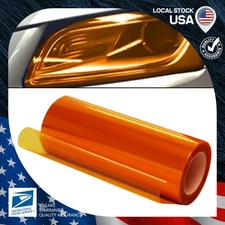 12"x71" For Headlight Taillight Amber Orange Quality Lens Vinyl Protection Film