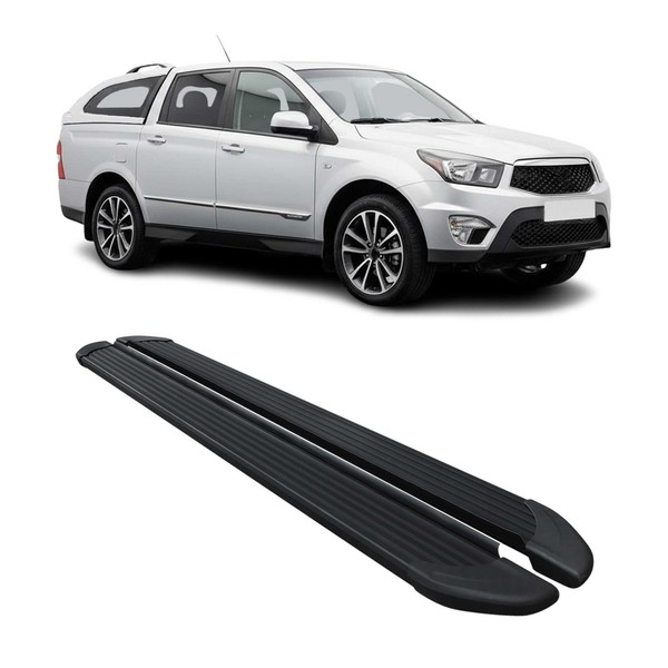 Schweller Trittbretter Schweller FüR Ssangyong Korando Sport 2012-18 Alu Schwarz-image