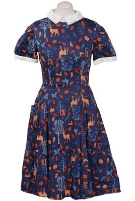 Collectif London Kleid Damen Dress Damenkleid Gr. EU 38 Baumwolle Me... #uhahz2p