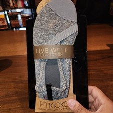 NEW FITKICKS Womens Outdoor yoga beach active Footwear Sz L 8.5-9.5 Gray Water