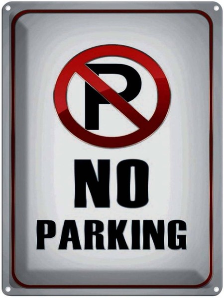 Blechschild 40X30 Cm Parkplatz No Parking Deko Geschenk Metall Schild-image
