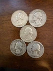 Washington Silver Quarters Lot of 5