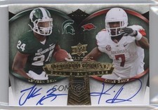 2013 Quantum Monumental Rookies Dual 14/25 Le'Veon Bell Knile Davis Auto 0af