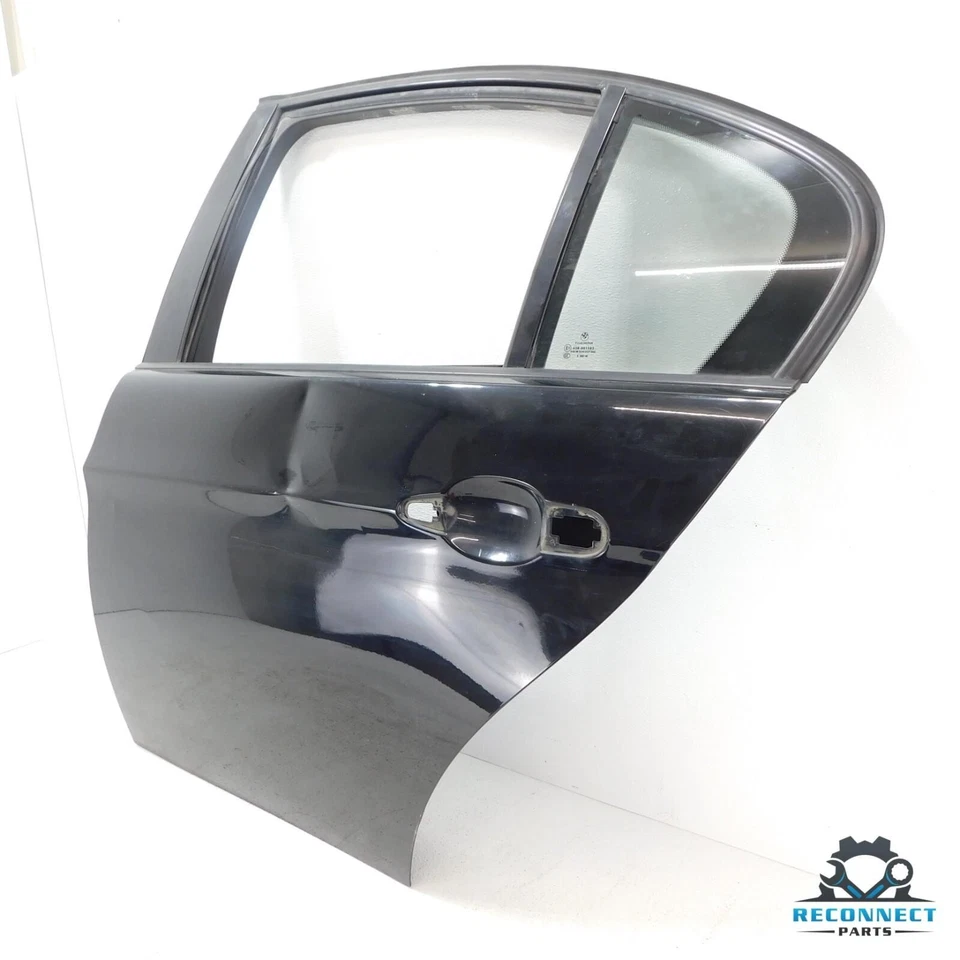 BMW 328i 335i M3 E90 2006-2011 conjunto de carcasa de puerta trasera izquierda negro OEM Foto 2 de 4