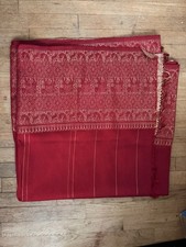 Vintage Sari - High Quality Silk Blend with Gold Elephant Boarder