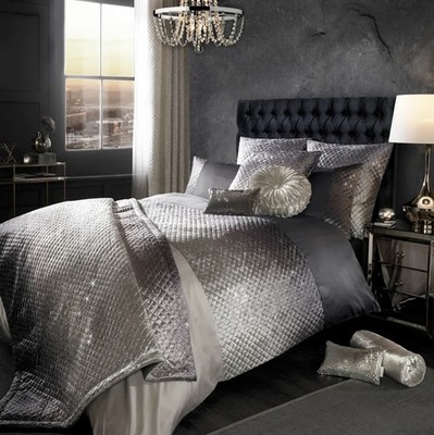 STUNNING BRAND NEW KYLIE MINOGUE GIA SLATE DOUBLE 5 PIECE BEDDING 