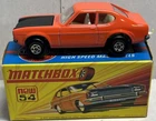 Nice! 1970 Boxed Matchbox Lesney Superfast MB54 Orange Ford Capri w/H Box New 54