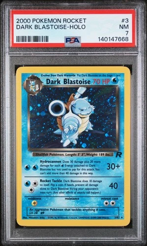 2000 POKEMON ROCKET #3 DARK BLASTOISE-HOLO PSA 7