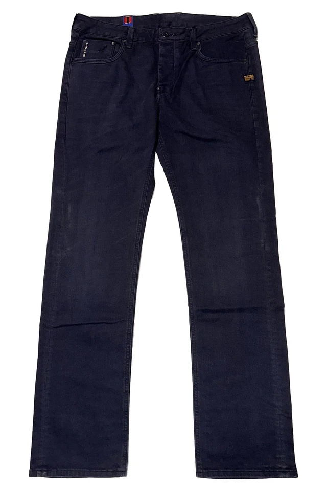 Jeans G-STAR uomo blu navale Attacc basso dritto COJ prezzo consigliato £85
